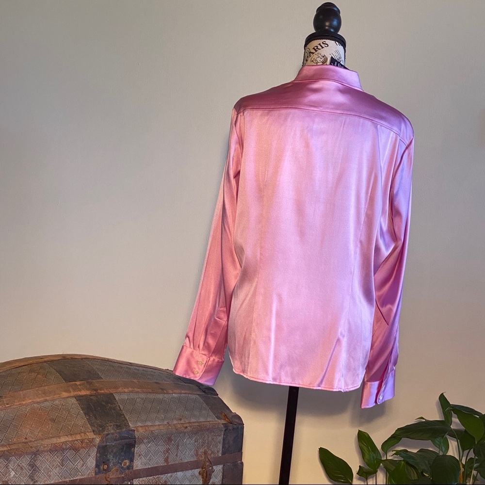 Land’s End Silky Blouse Sz 16 Orchid color NWT - Picture 2 of 9